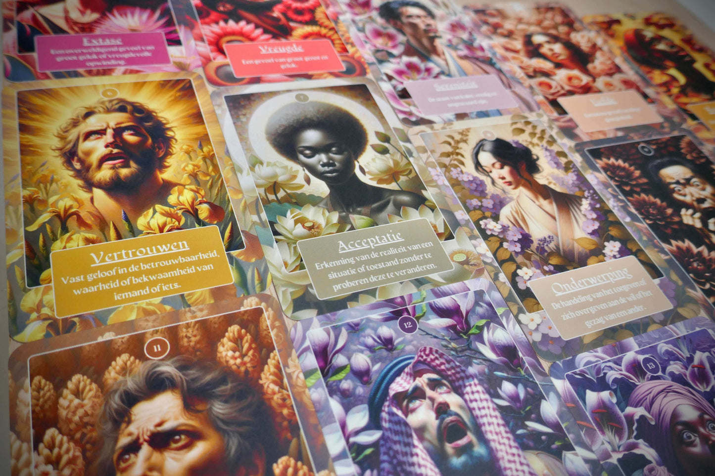 Emoties in Bloei - Luxe uitgave - 32 Emotiekaarten om de natuur van je emoties te ontdekken