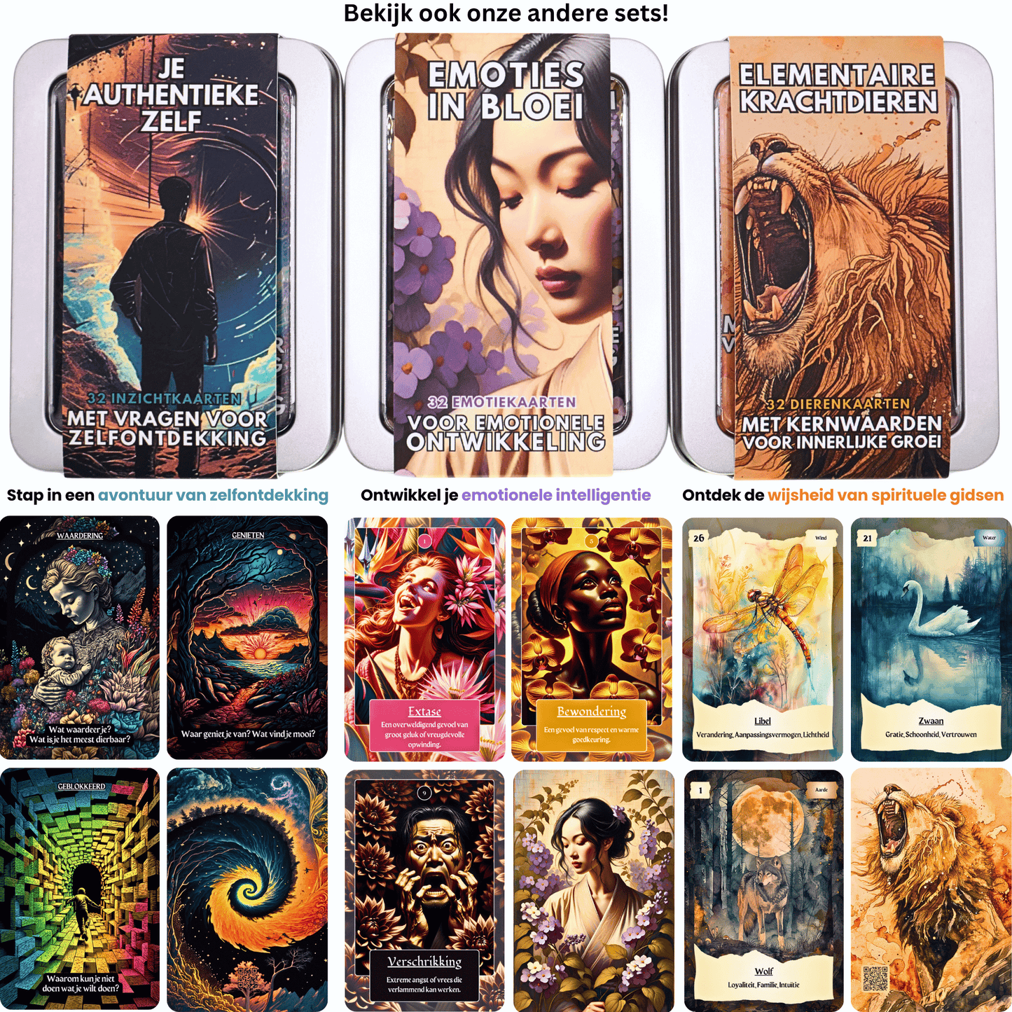 2-in-1 Coachkaarten: 40 Foto associatie & Kernwaarden kaarten