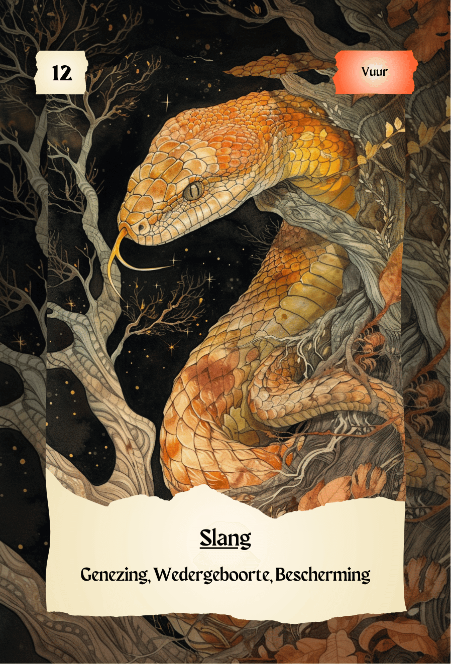 krachtdieren kaart Slang