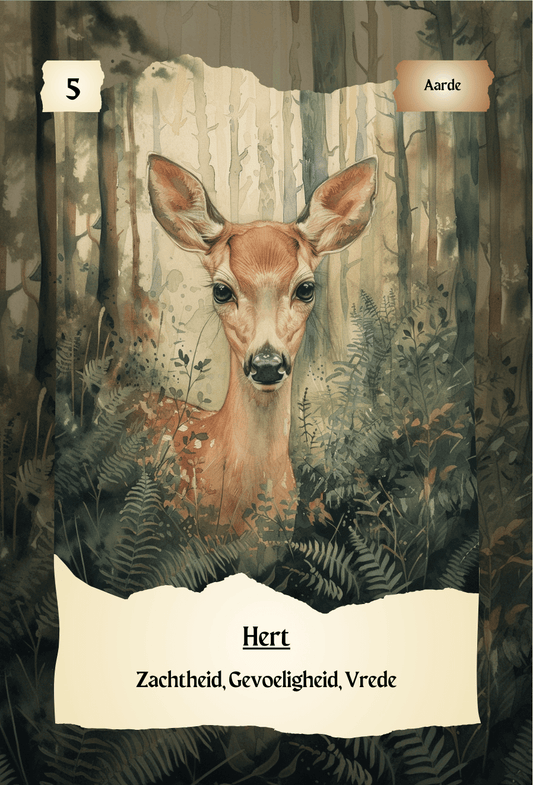 krachtdieren kaart Hert