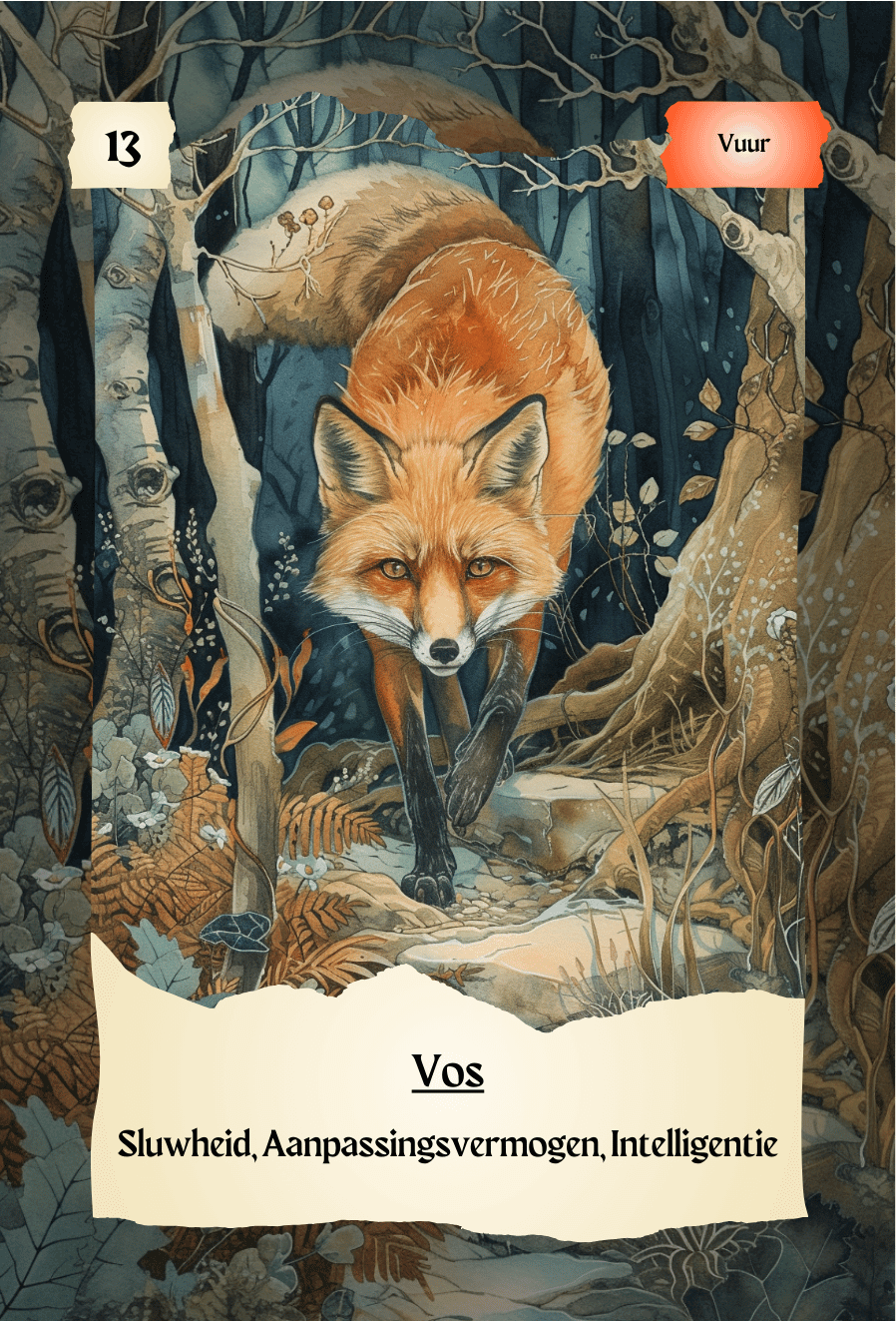 krachtdieren kaart Vos