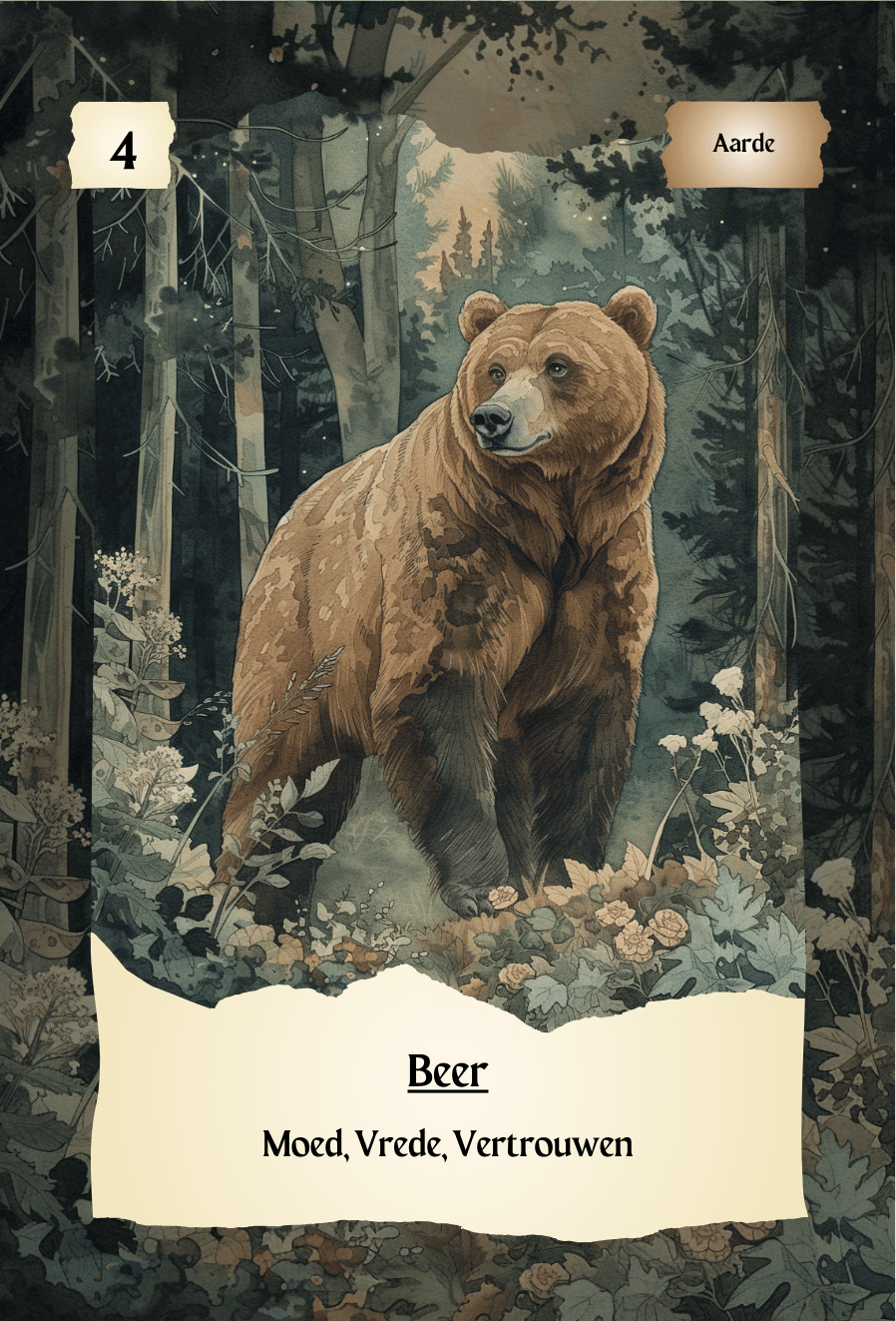 krachtdieren kaart Beer