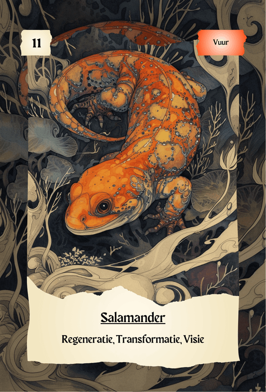 krachtdieren kaart Salamander