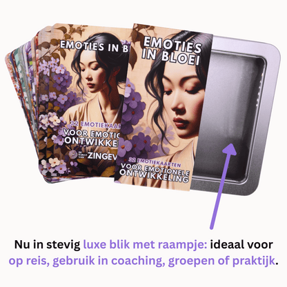 Emoties in Bloei - Luxe uitgave - 32 Emotiekaarten om de natuur van je emoties te ontdekken